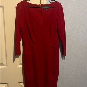 Lauren Ralph Lauren Red Long Sleeve Dress